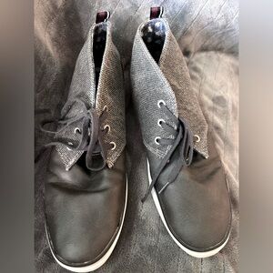 BEN SHERMAN SHOES ORIGINAL BRAHMA CHUKKA SNEAKER DK TAUPE CANVAS/PU US SZ 9